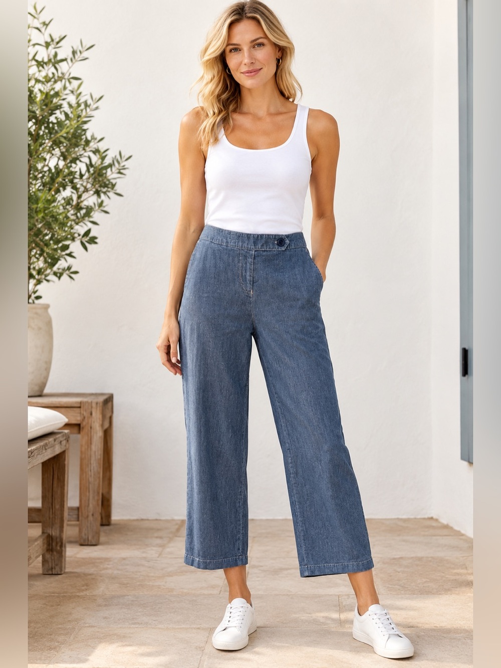 Boden Wide Leg Denim Jeans Size 10